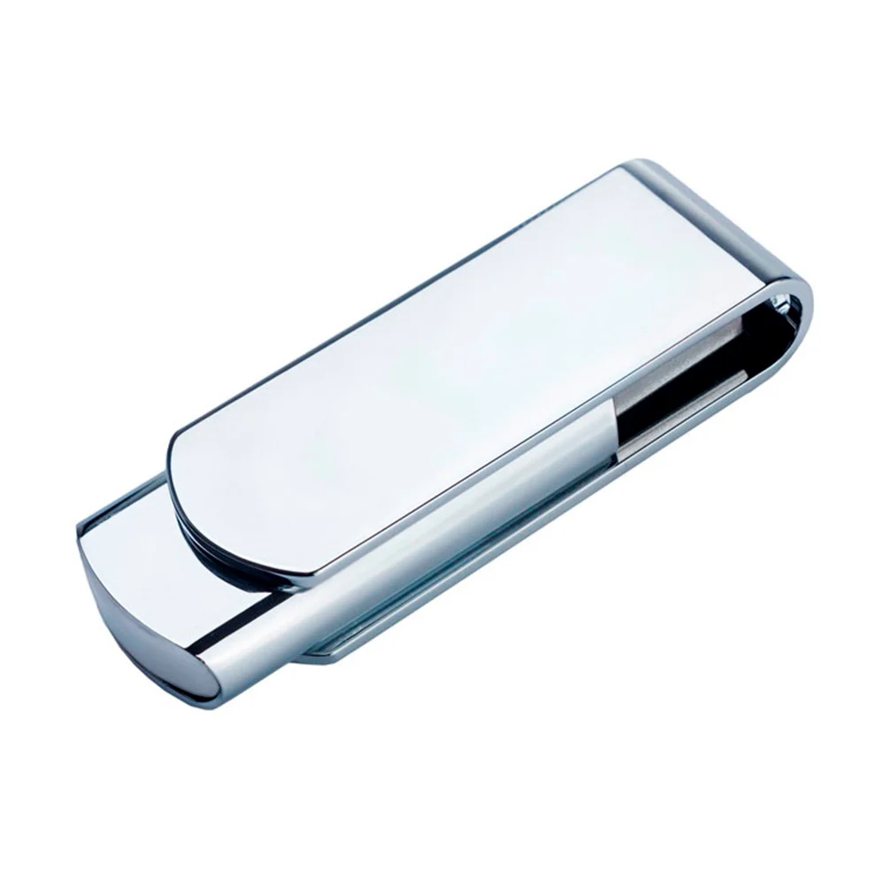 Флешка Металлическая Твистер Одус \Twister Odus\ R505 серебряный глянцевый 4 Гб