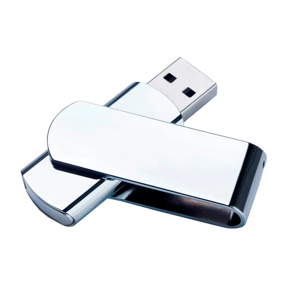 Флешка Металлическая Твистер Одус \Twister Odus\ R505 серебряный глянцевый 4 Гб - фото 2