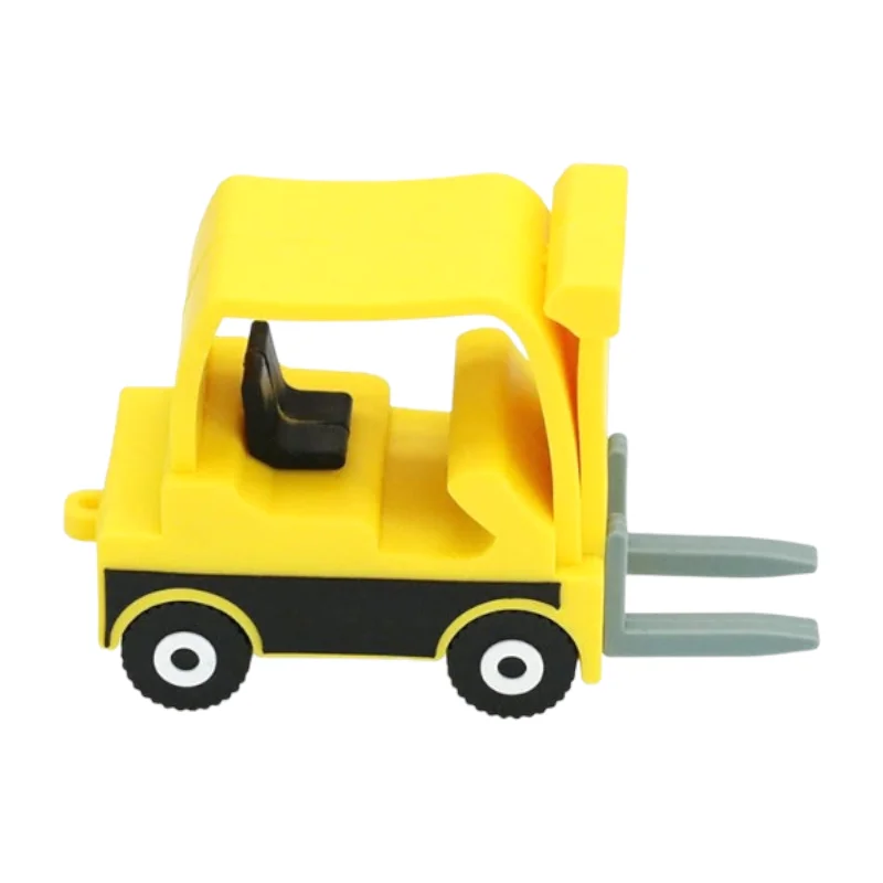 Флешка Резиновая Погрузчик Loader Q501 желтый 4 Гб - фото 3