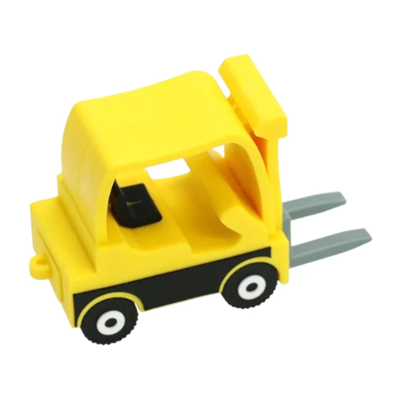 Флешка Резиновая Погрузчик Loader Q501 желтый 64 Гб - фото 5