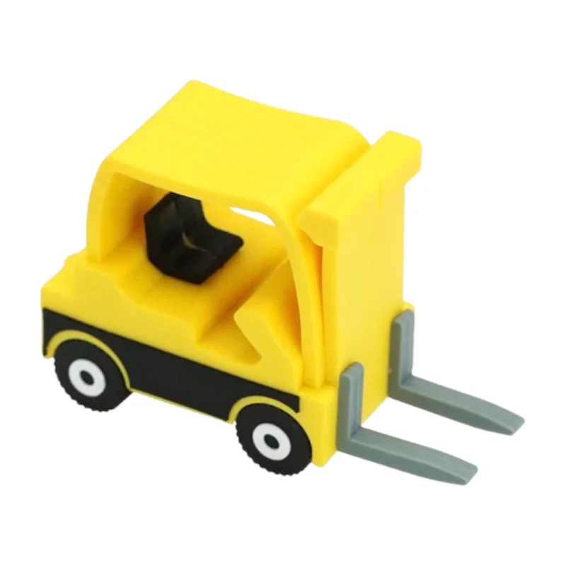 Флешка Резиновая Погрузчик Loader Q501 желтый 256 Гб - фото 6