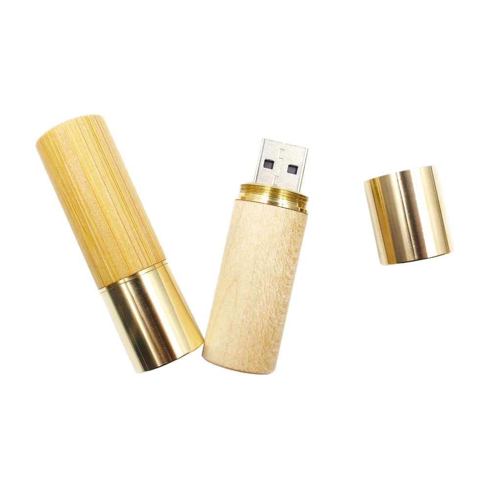 Флешка Деревянная Тубус Tube F405 бежевый 256 Гб - фото 4