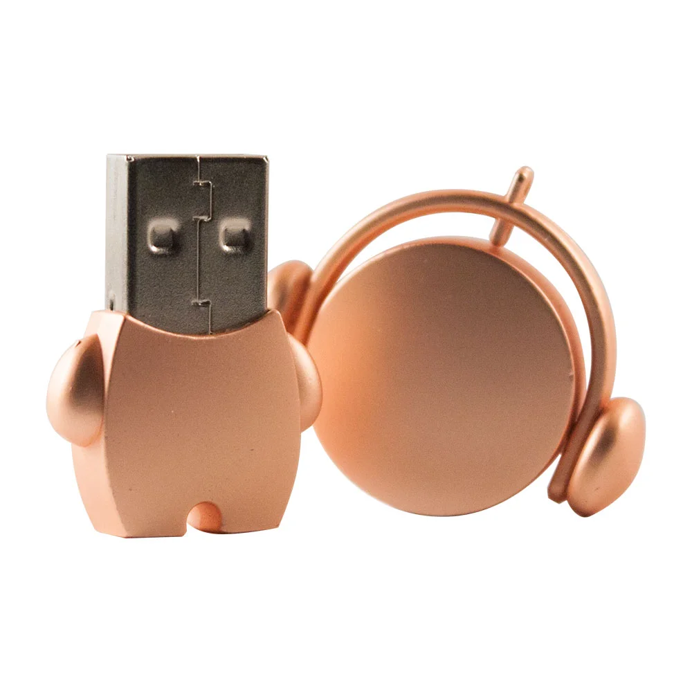 Флешка Металлическая Меломан Music Lover R481 розовый 1 Гб - фото 3