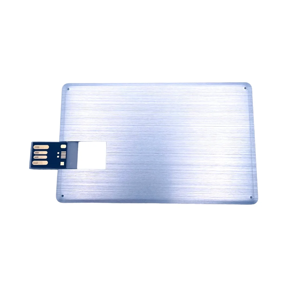 Флешка Металлическая Визитка Лайт Visit Card Light R508 серебристый 8 Гб - фото 4