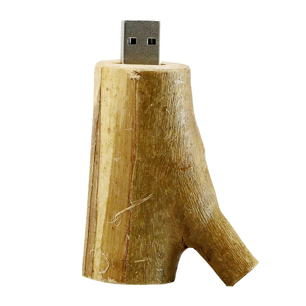 Флешка Деревянная Ветка Branch Wood F47 Бежевый - фото 9
