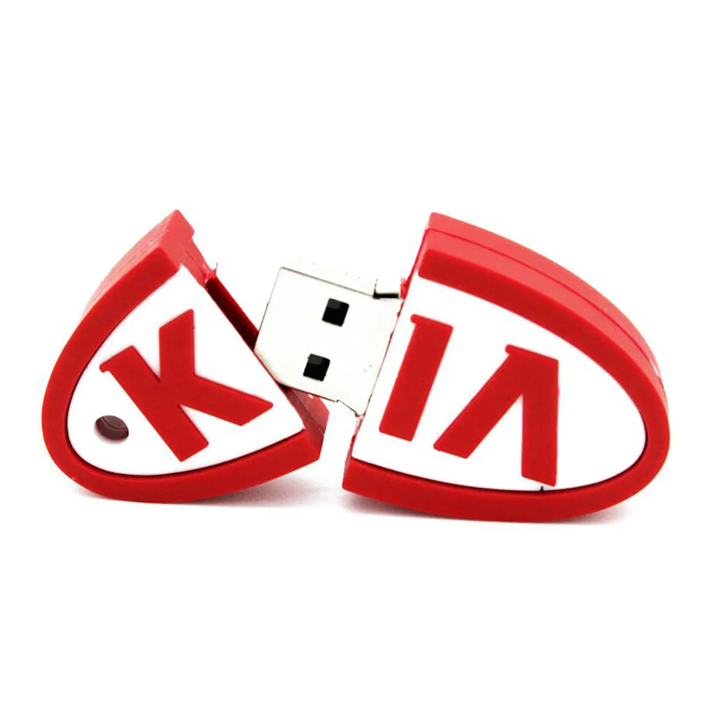 Флешка Резиновая Брелок КИА Keychain KIA Q61 Белый - фото 2