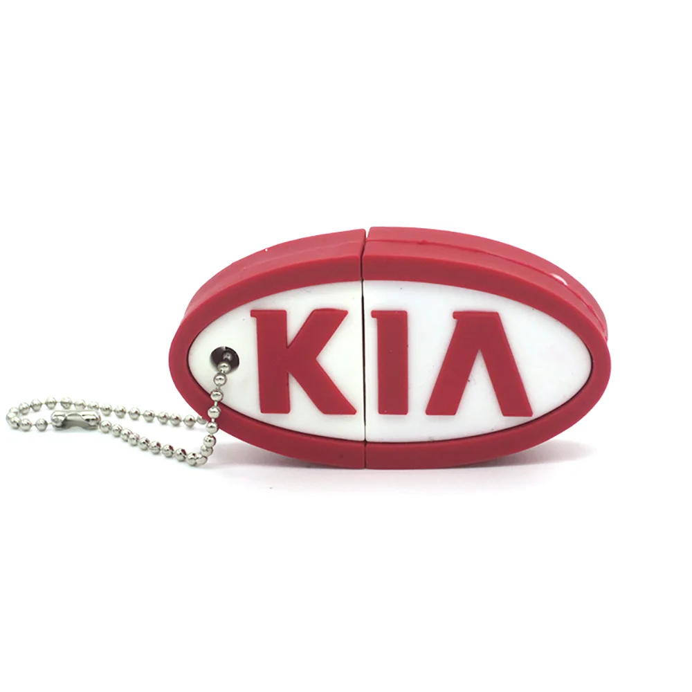 Флешка Резиновая Брелок КИА Keychain KIA Q61 Белый - фото 3