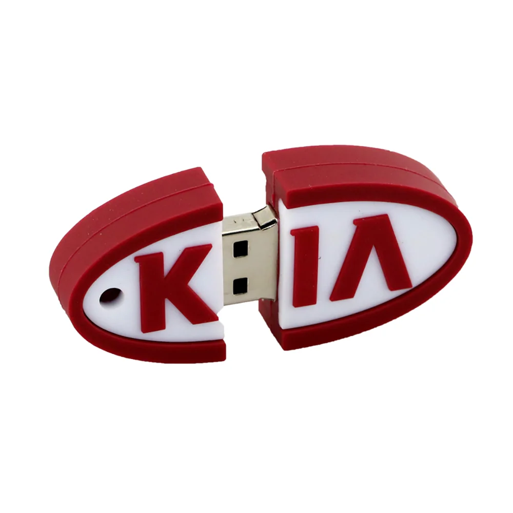 Флешка Резиновая Брелок КИА Keychain KIA Q61 Белый - фото 4