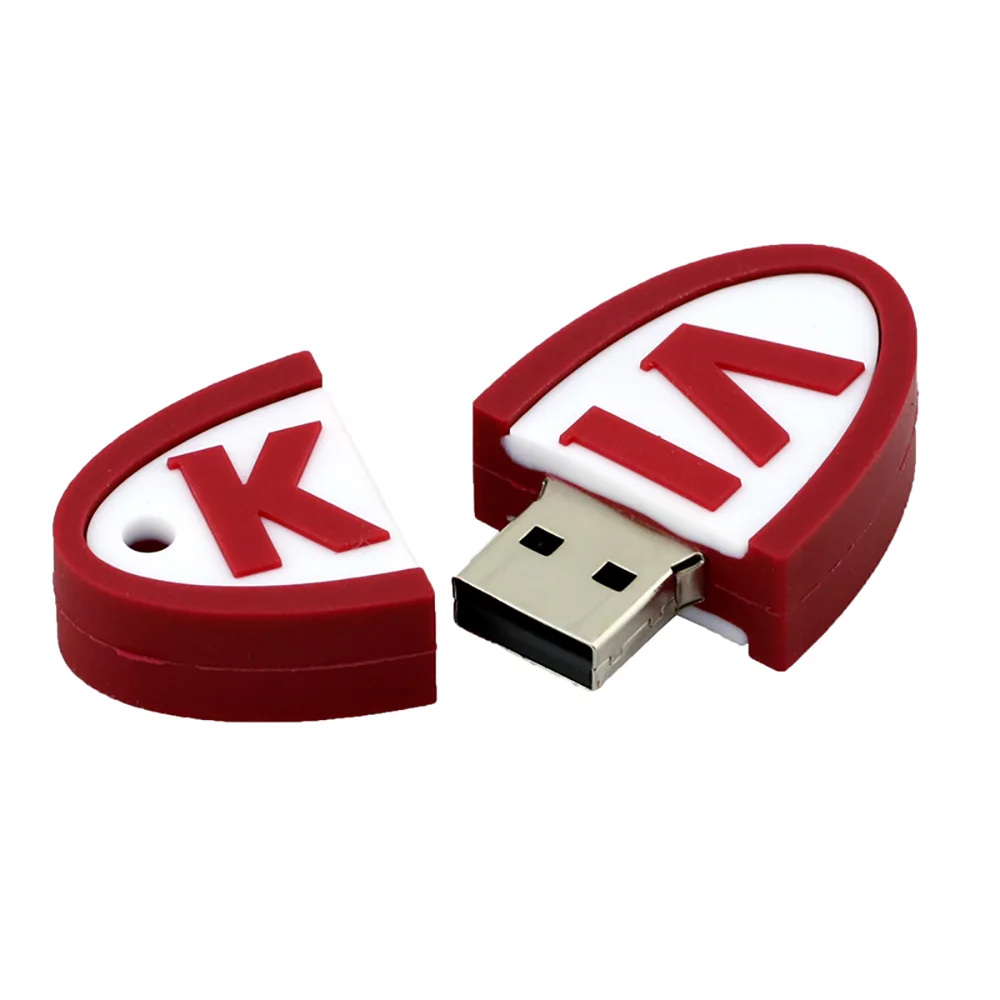 Флешка Резиновая Брелок КИА Keychain KIA Q61 Белый - фото 6