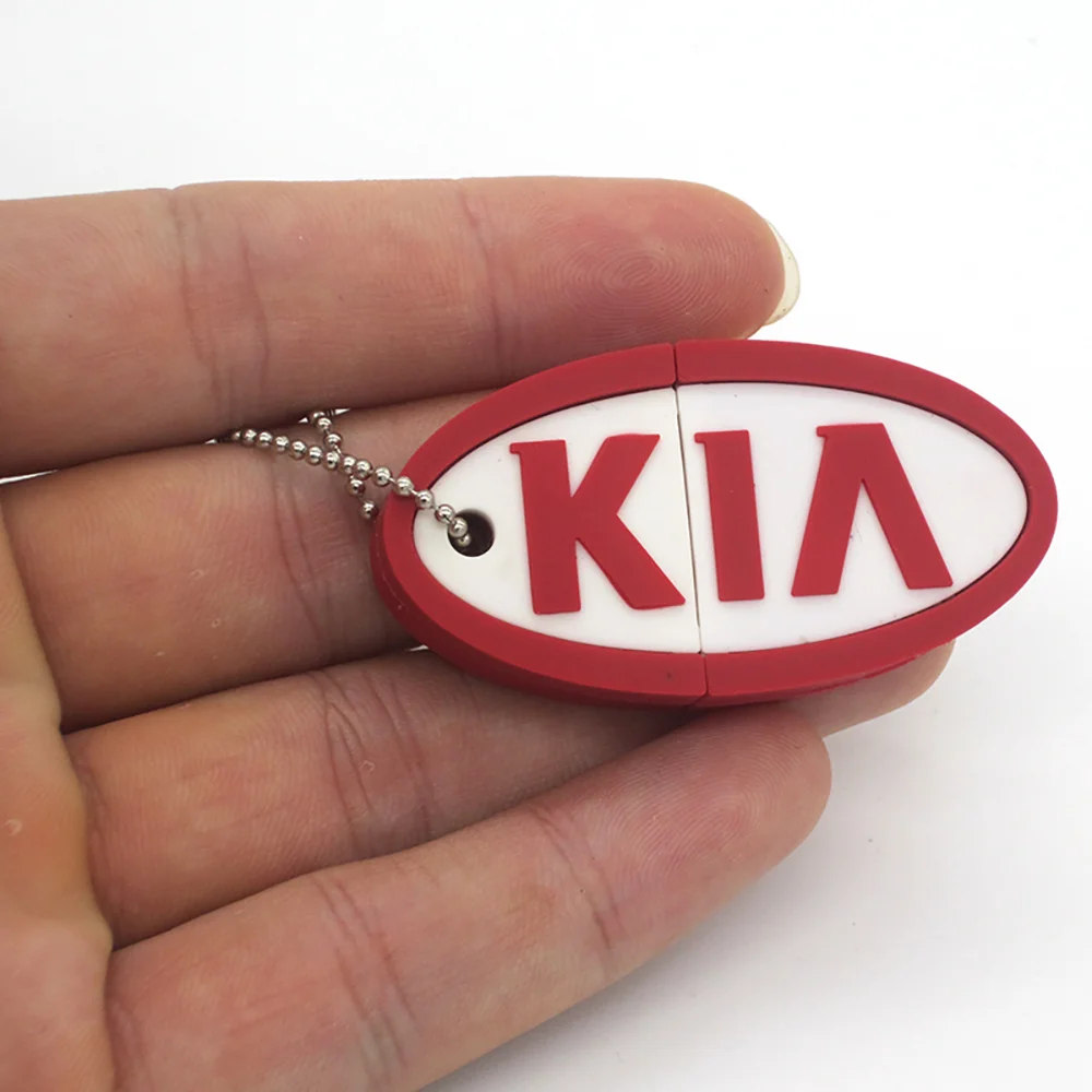 Флешка Резиновая Брелок КИА Keychain KIA Q61 Белый - фото 9