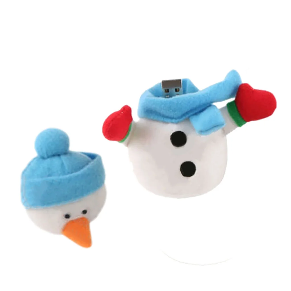 Флешка Тканевая Снеговик SnowMan X70 Белый - фото 4