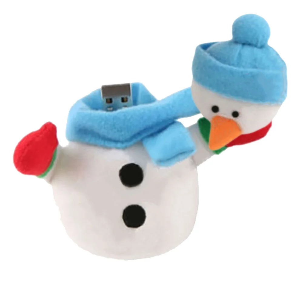 Флешка Тканевая Снеговик SnowMan X70 Белый - фото 5