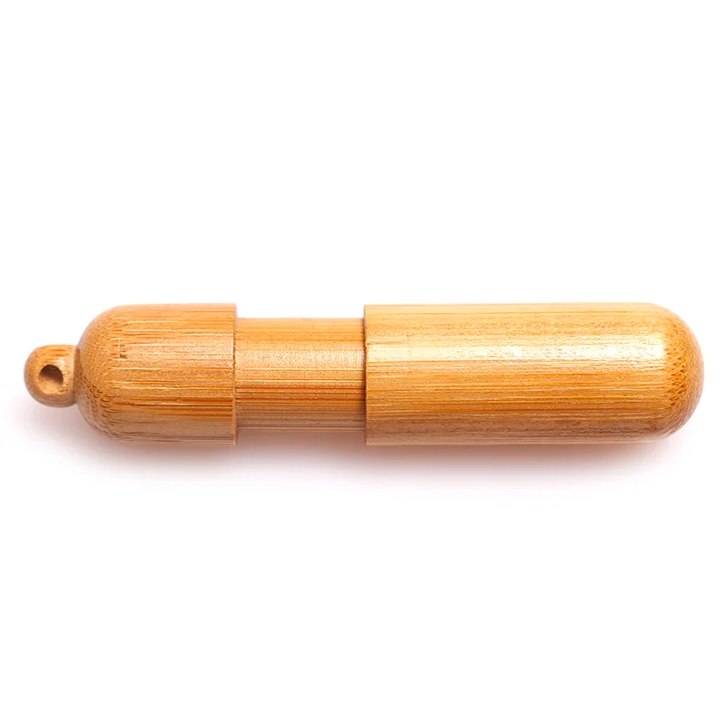 Флешка Деревянная Цилиндр Cylinder Stick F92 Бежевый - фото 4