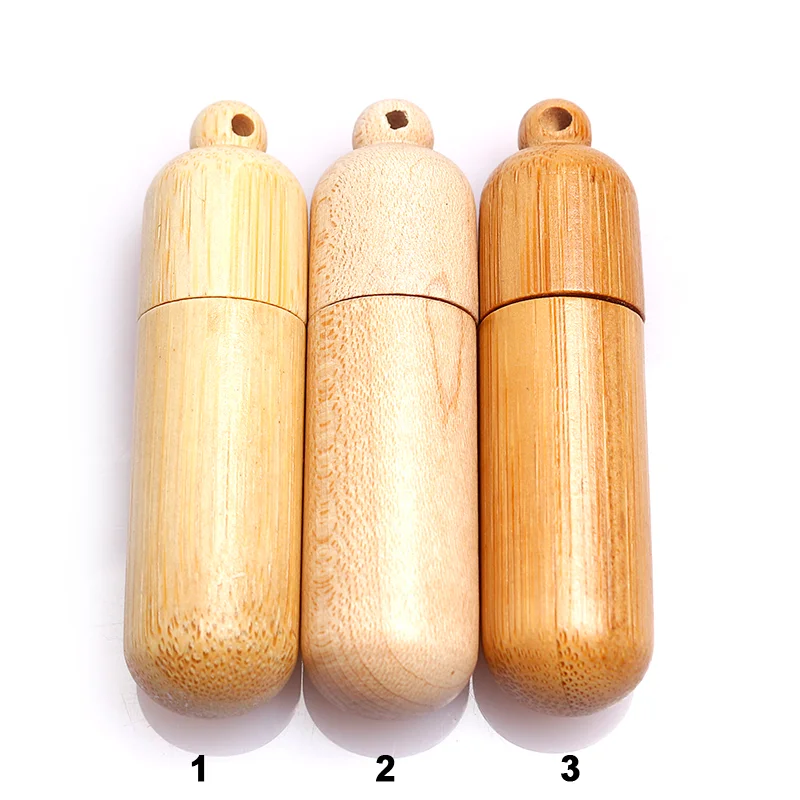 Флешка Деревянная Цилиндр Cylinder Stick F92 Бежевый - фото 7