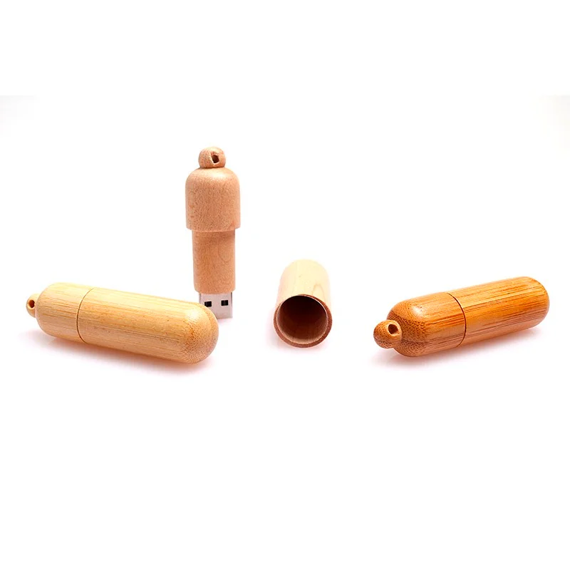 Флешка Деревянная Цилиндр Cylinder Stick F92 Бежевый - фото 8