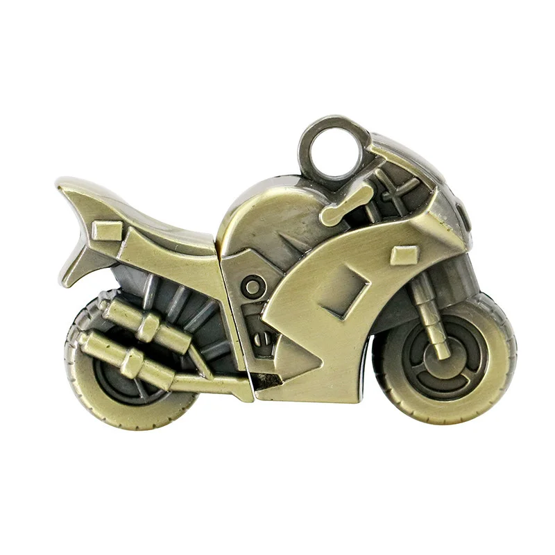Флешка Металлическая Мотоцикл Motorcycle R95 Бронзовый - фото 1