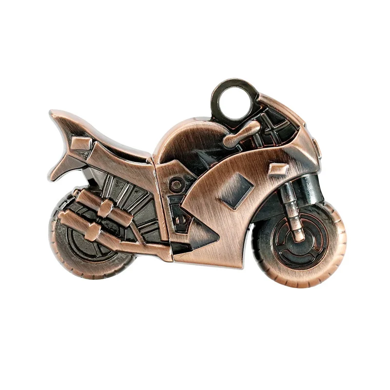 Флешка Металлическая Мотоцикл Motorcycle R95 Бронзовый - фото 6