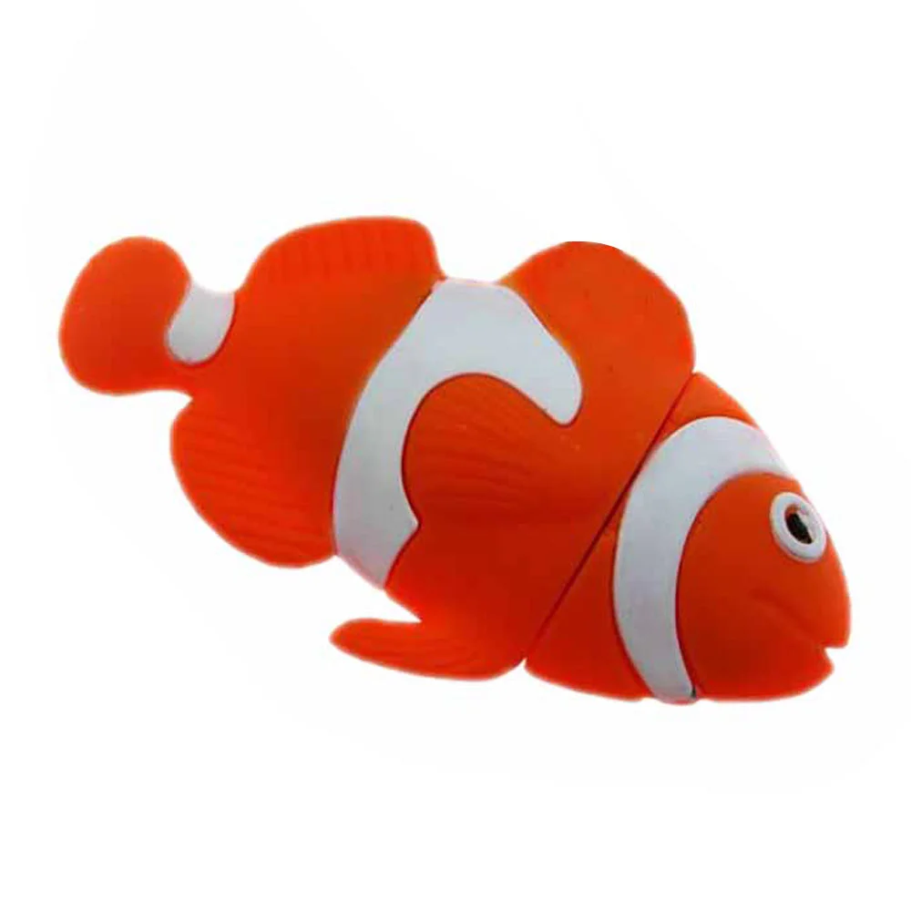 Флешка Резиновая Рыбка Клоун Fish Clown Q102 - фото 1