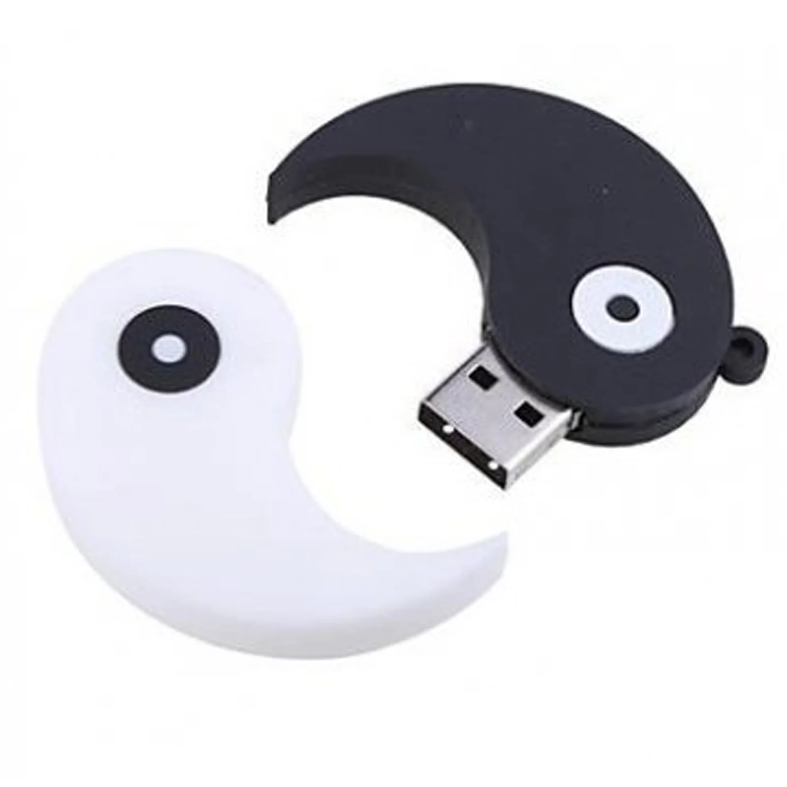 Флешка Резиновая Инь и Янь Yin and Yang Q134 Белый - фото 2