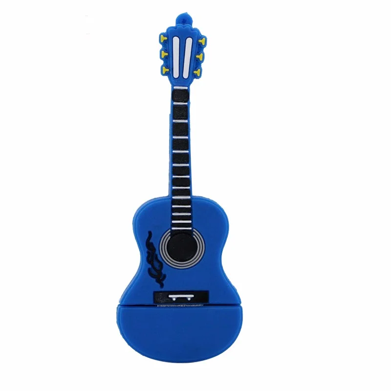 Флешка Резиновая Гитара Guitar Q148 Коричневый - фото 2