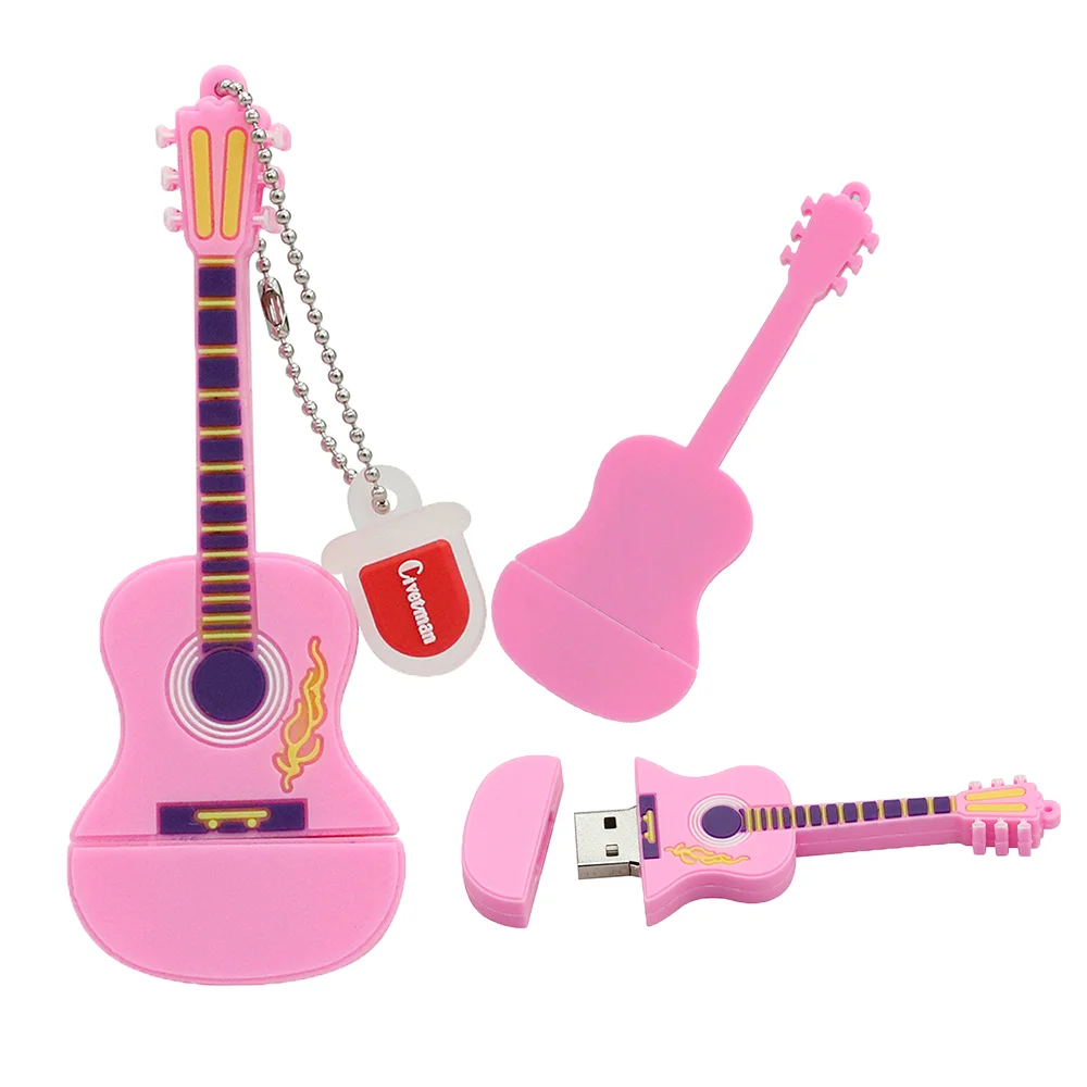 Флешка Резиновая Гитара Guitar Q148 Коричневый - фото 5