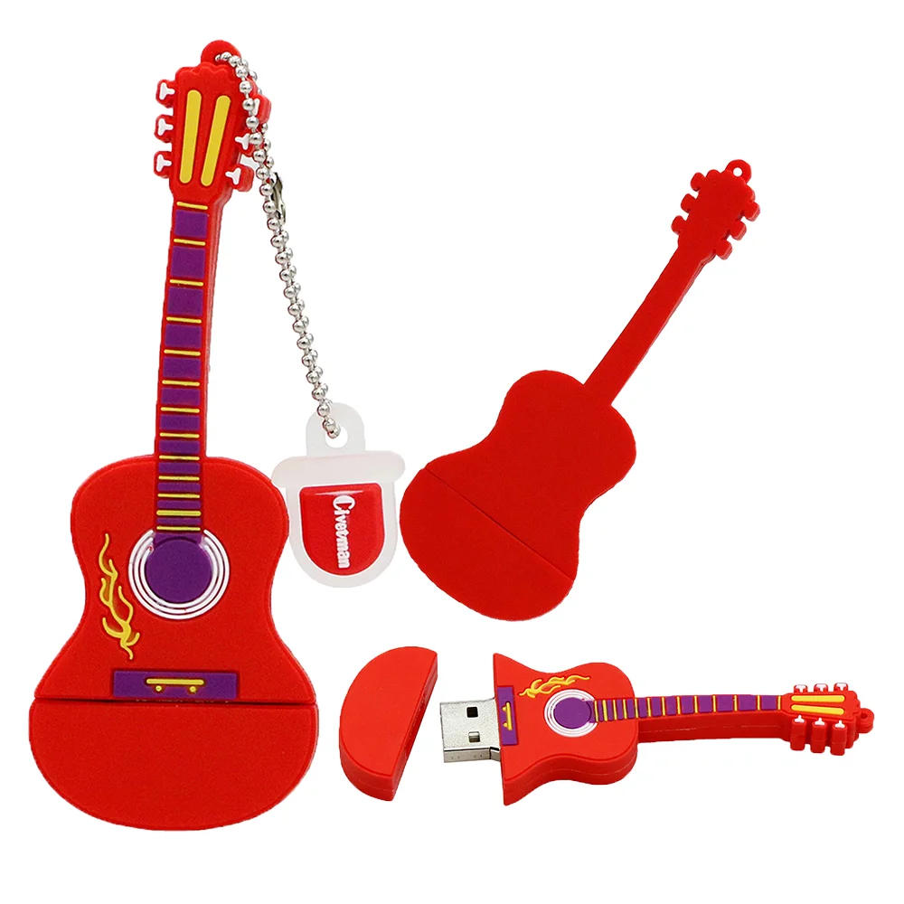 Флешка Резиновая Гитара Guitar Q148 Коричневый - фото 6