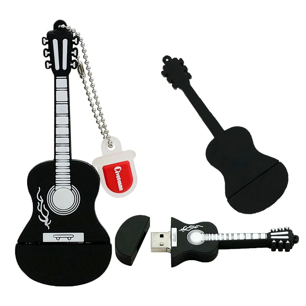 Флешка Резиновая Гитара Guitar Q148 Коричневый - фото 7