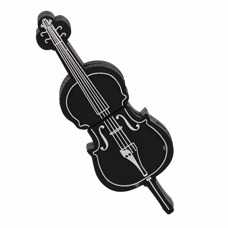 Флешка Резиновая Скрипка Violin Q149 Коричневый - фото 2