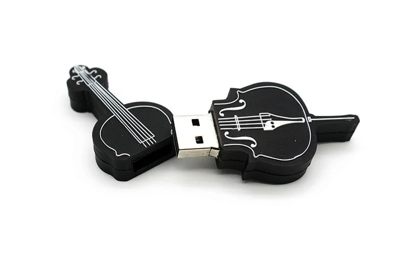 Флешка Резиновая Скрипка Violin Q149 Коричневый - фото 3