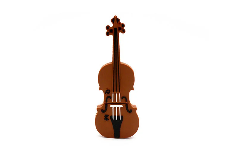 Флешка Резиновая Скрипка Violin Q149 Коричневый - фото 5