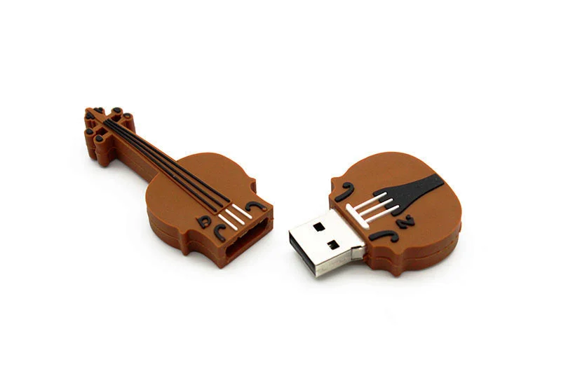 Флешка Резиновая Скрипка Violin Q149 Коричневый - фото 6