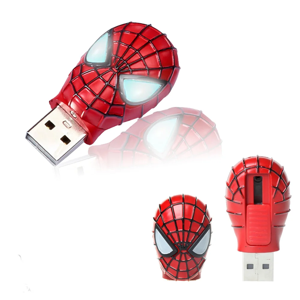 Флешка Металлическая Маска Человек-Паук Mask Spider-Man R156 Красный - фото 8