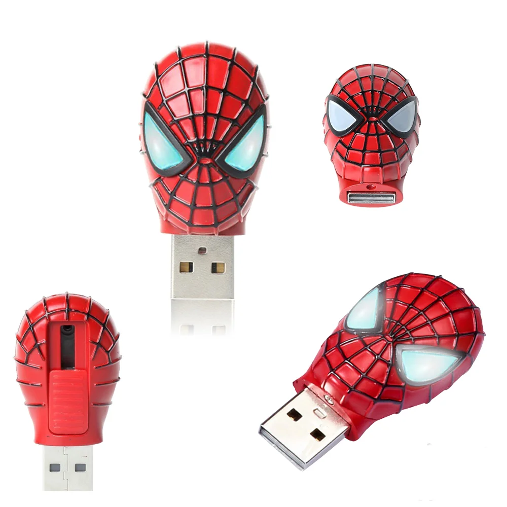 Флешка Металлическая Маска Человек-Паук Mask Spider-Man R156 Красный - фото 9