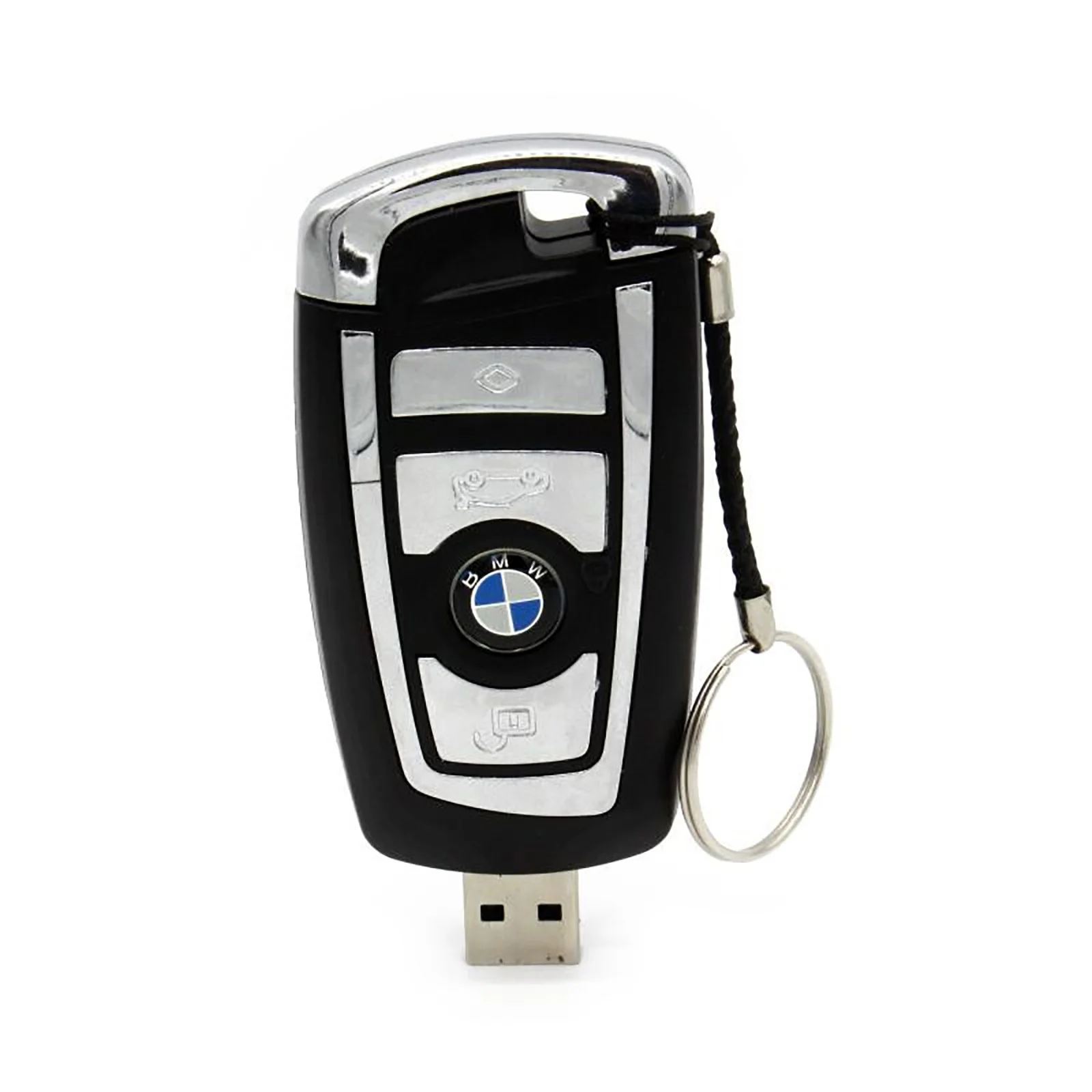 Флешка Пластиковая Автомобильный ключ БМВ Car Key BMW S178 Черный - фото 3
