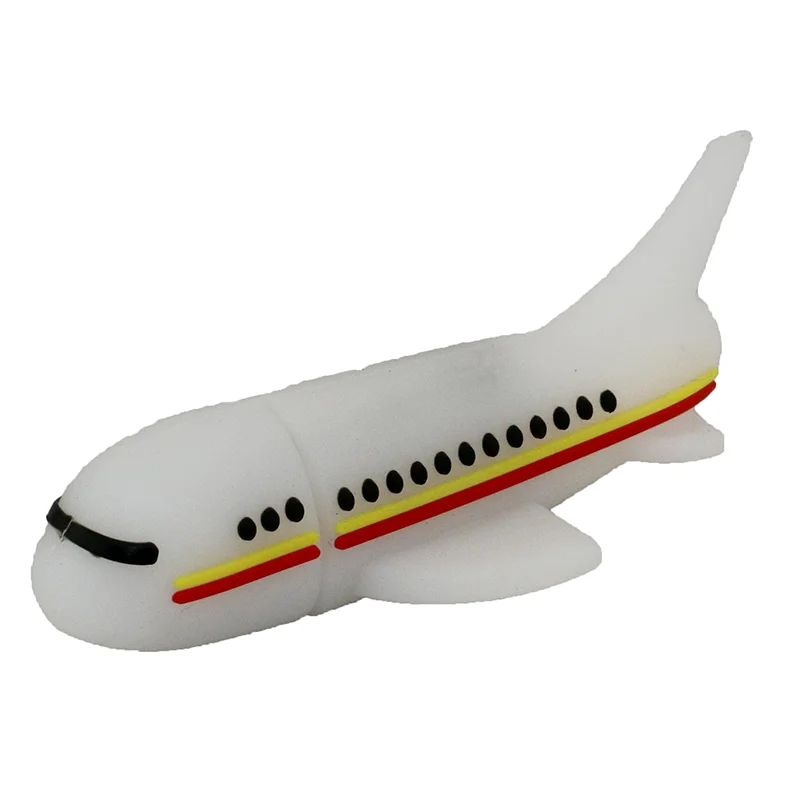 Флешка Резиновая Самолет Airbus Plane Q181 Белый - фото 1