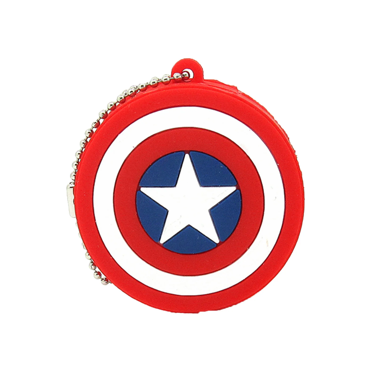 Флешка Резиновая Щит Капитан Америка Captain America Shield Q190 Белый - фото 5