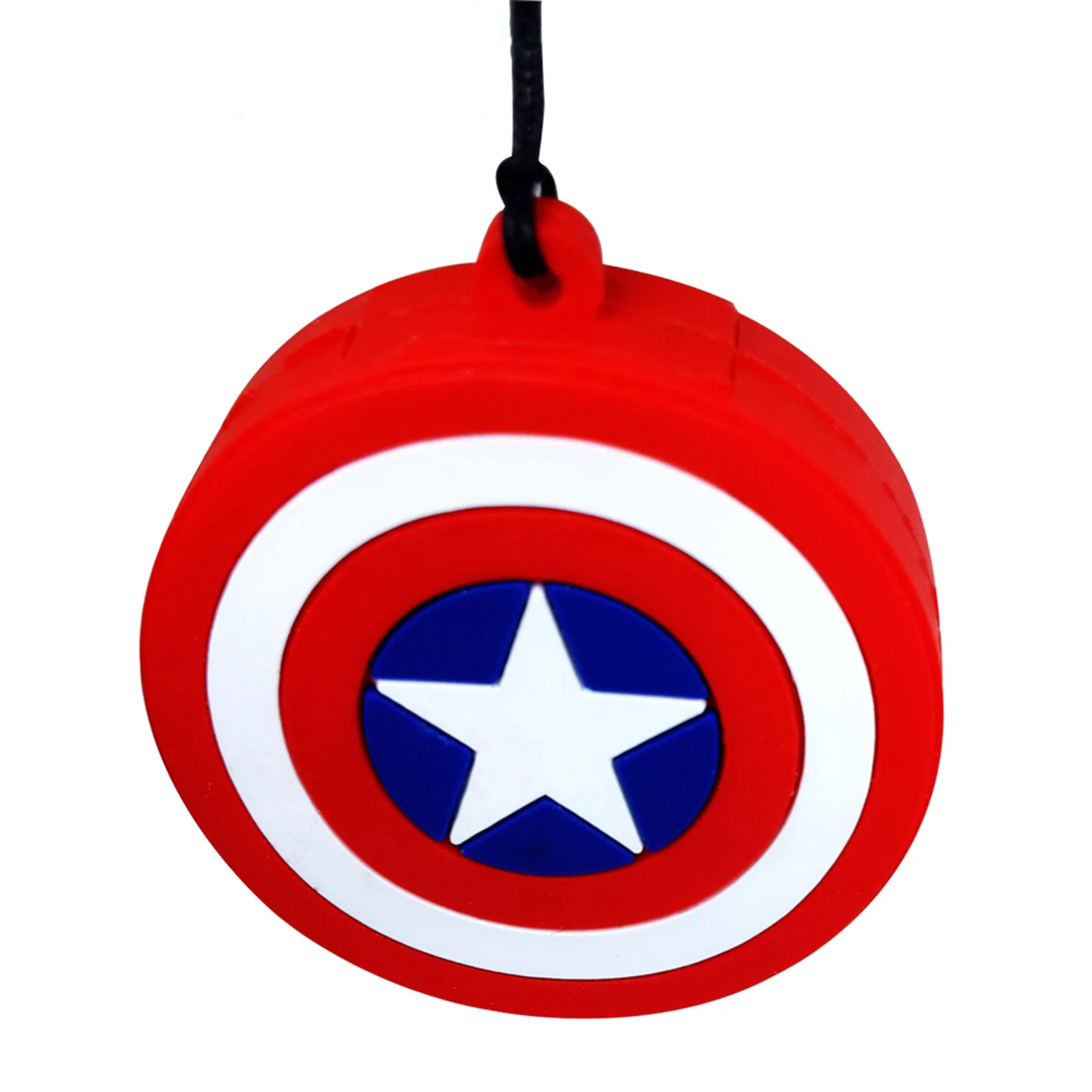 Флешка Резиновая Щит Капитан Америка Captain America Shield Q190 Белый - фото 6