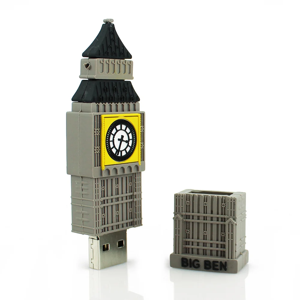 Флешка Резиновая Биг Бен Big Ben Q193 Серый - фото 4