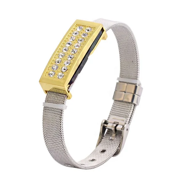Флешка Металлическая Браслет Bracelet Premium R221 Золотой - фото 2