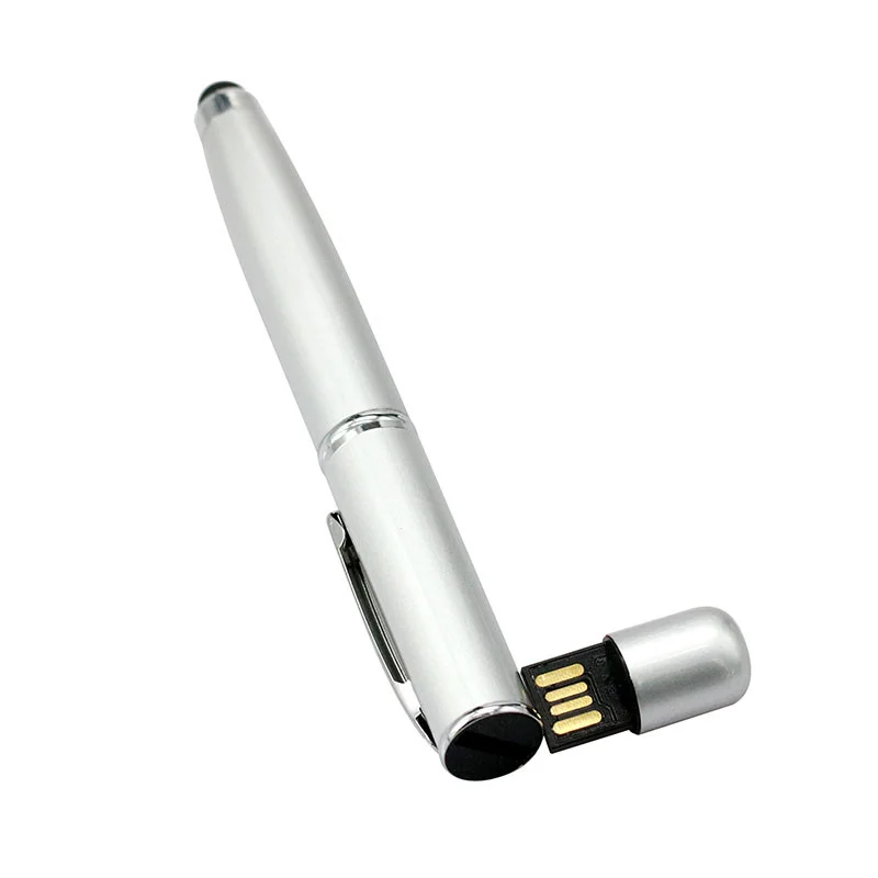 Флешка Металлическая Ручка Стилус Дорсум Pen Stylus Dorsum R240 Серебристый - фото 3