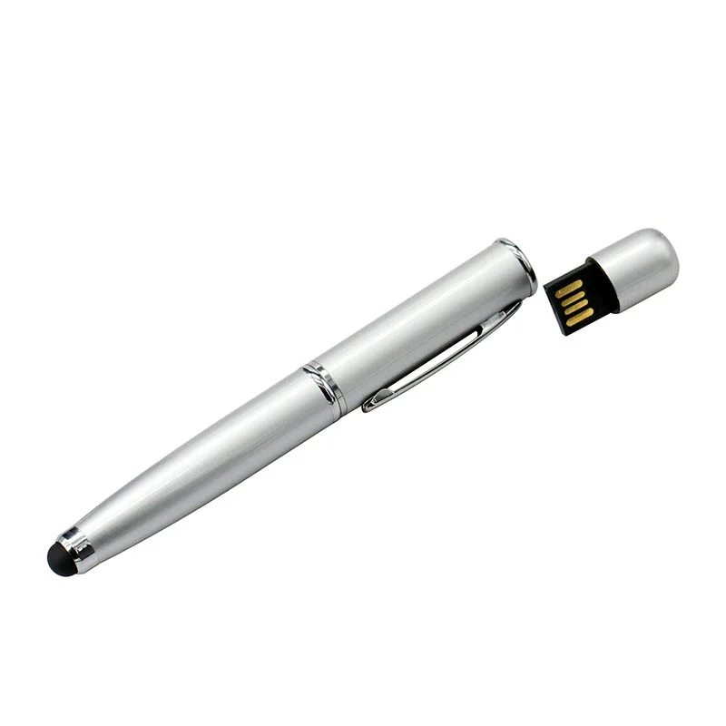 Флешка Металлическая Ручка Стилус Дорсум Pen Stylus Dorsum R240 Серебристый - фото 4
