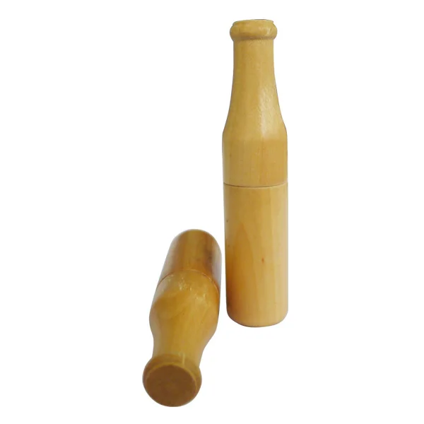 Флешка Деревянная Бутылка Пива Bottle Beer F252 Бежевый - фото 2