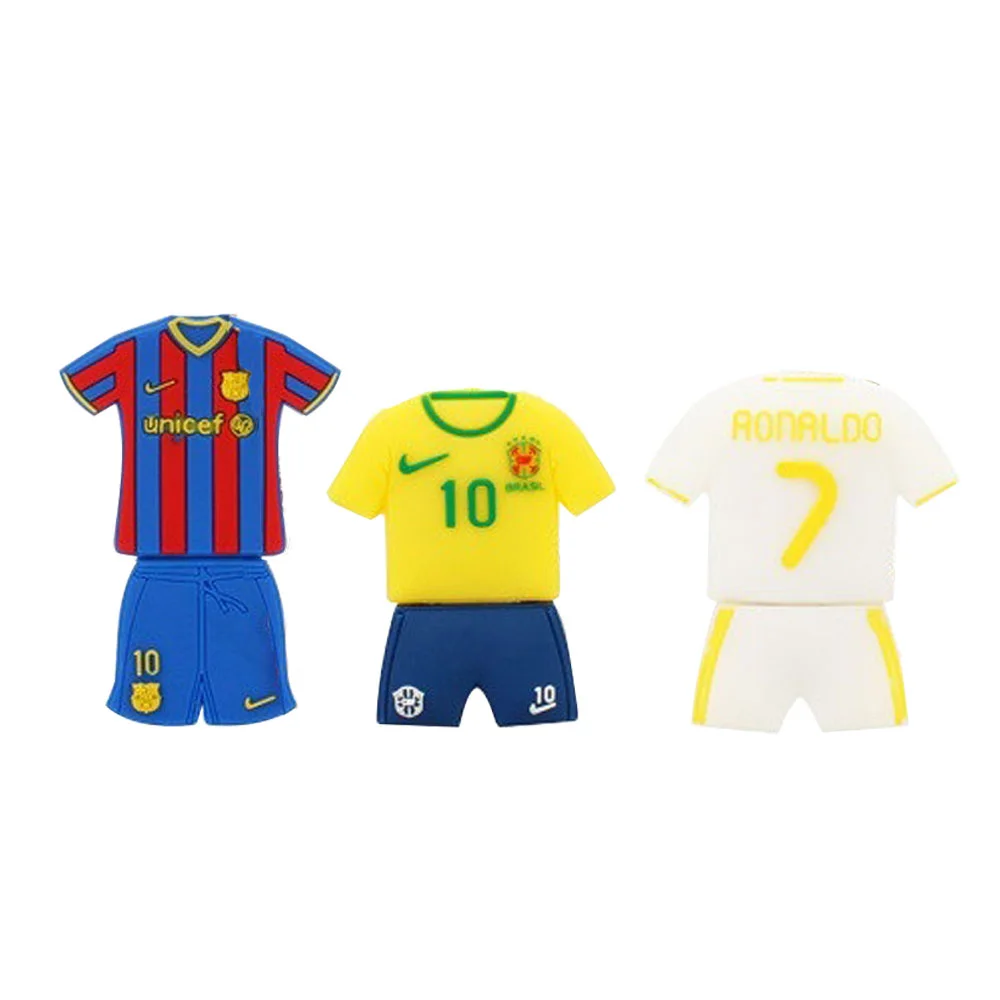 Флешка Резиновая Футбольная форма Soccer Uniform Q314 Белый - фото 4