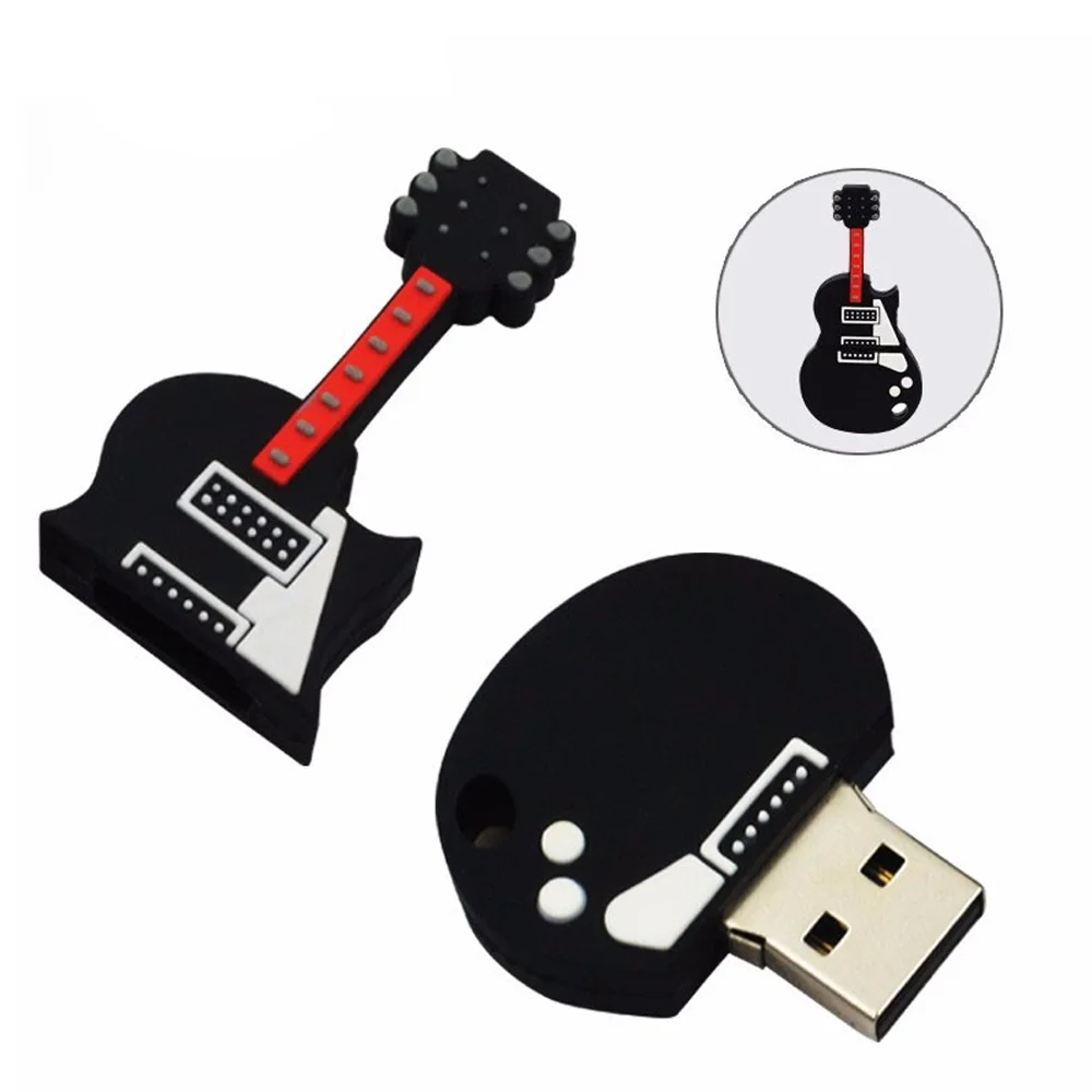 Флешка Резиновая Гитара Джамбо Guitar Jumbo Q331 Черный - фото 4