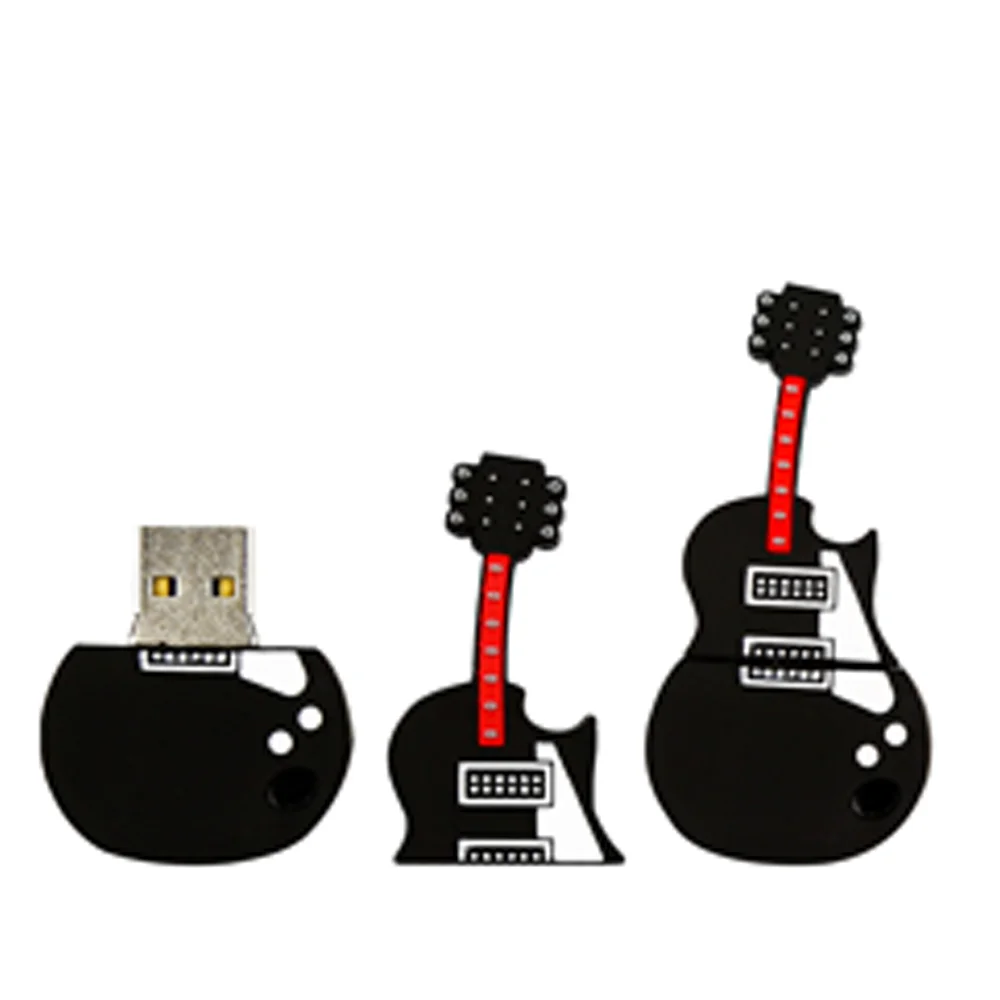 Флешка Резиновая Гитара Джамбо Guitar Jumbo Q331 Черный - фото 5