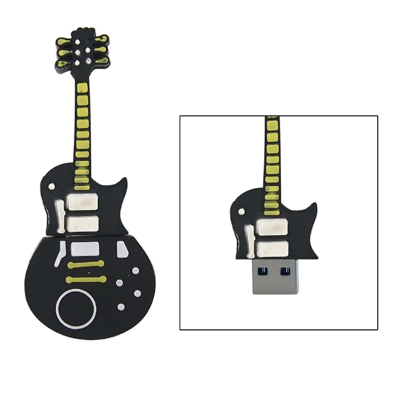 Флешка Резиновая Электрогитара Guitar Electric Q329 Бежевый - фото 2