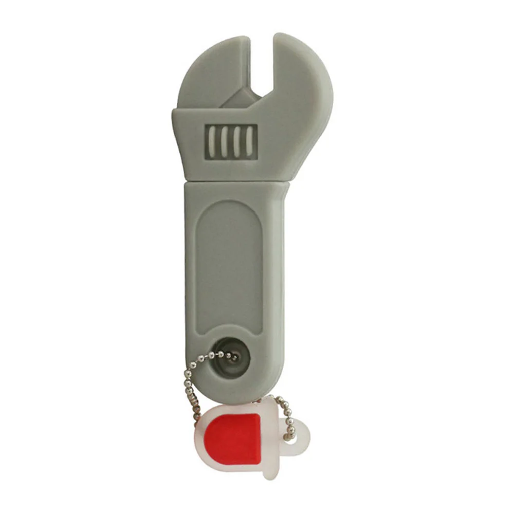 Флешка Резиновая Гаечный Ключ Plastic Wrench Q337 Серый - фото 3