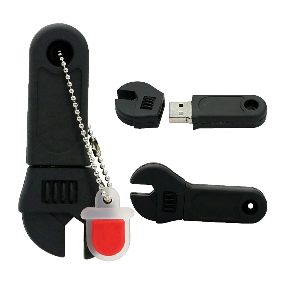 Флешка Резиновая Гаечный Ключ Plastic Wrench Q337 Серый - фото 7