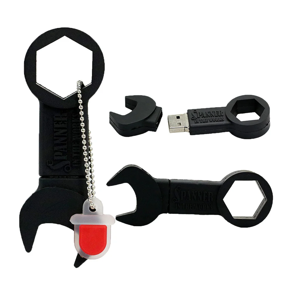Флешка Резиновая Гаечный Ключ Plastic Wrench Q337 Серый - фото 8