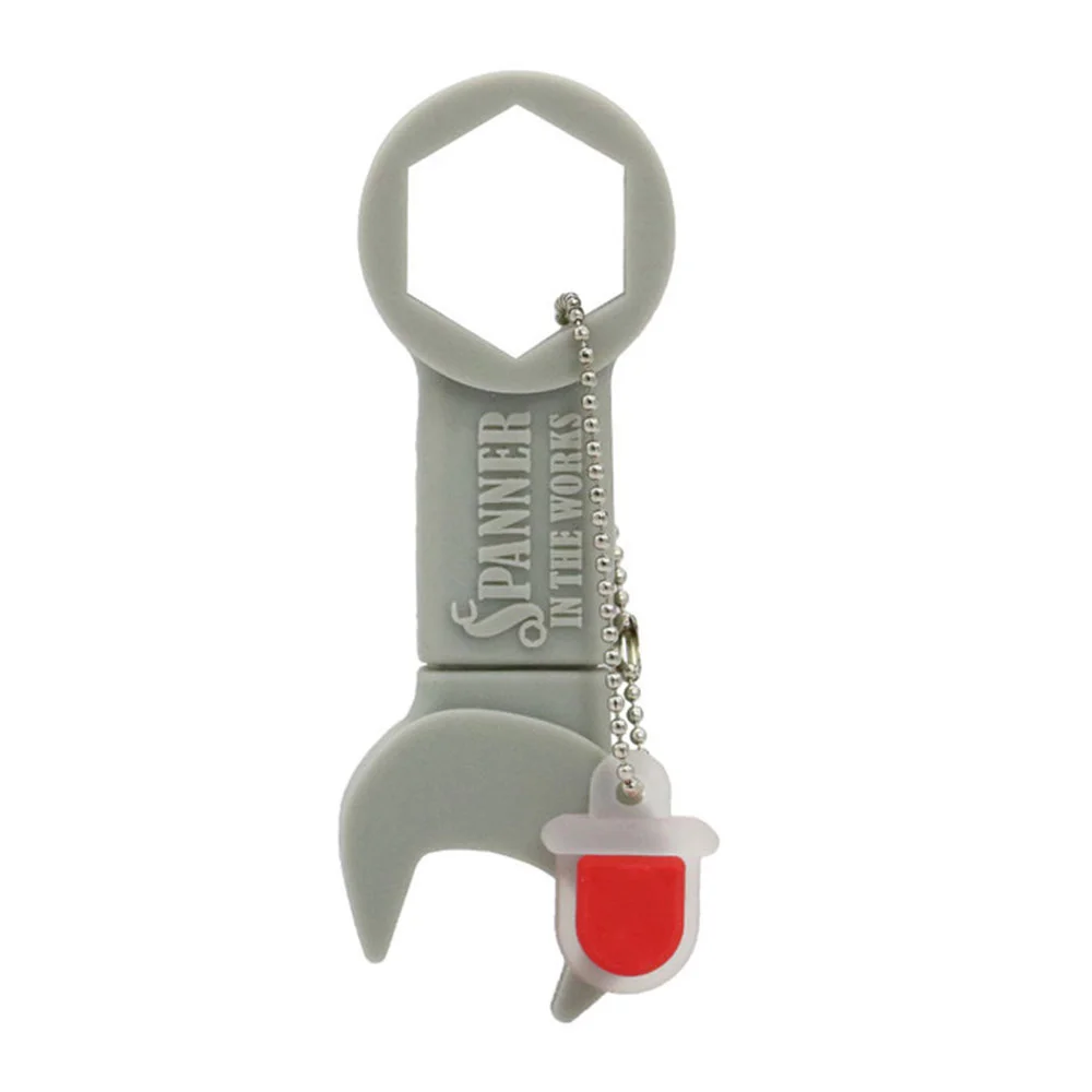 Флешка Резиновая Гаечный Ключ Plastic Wrench Q337 Серый - фото 9